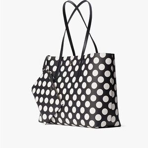 NIB Kate Spade Molly Bikini Dot Large Tote and Wristlet